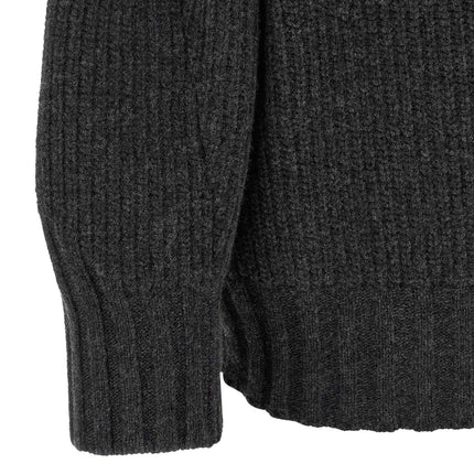 The Attico Gray Virgin Wool Cardigan