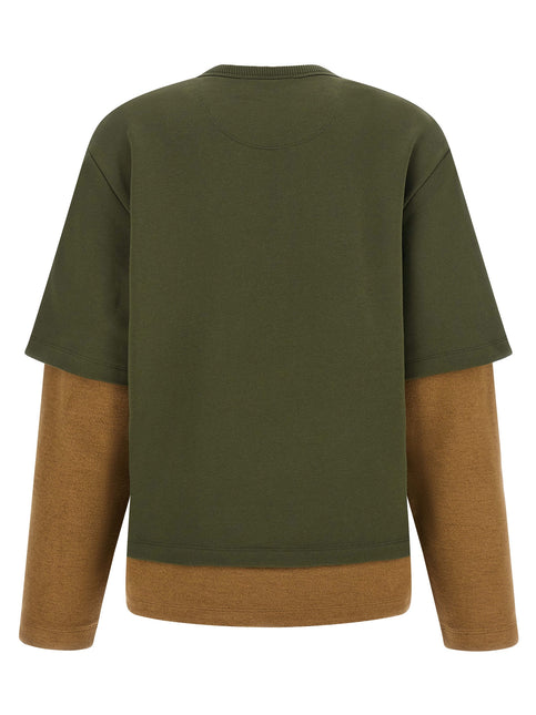 The Attico Bicolor Cotton Sweatshirt The Attico