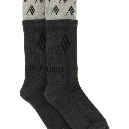 The Attico Gray Cotton Socks