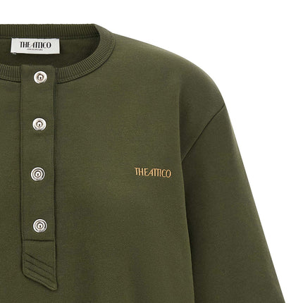 The Attico Bicolor Cotton Sweatshirt The Attico