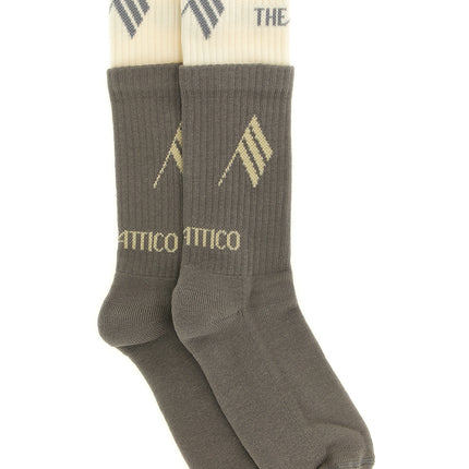 The Attico Gray Cotton Socks
