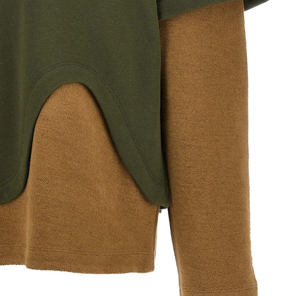 The Attico Bicolor Cotton Sweatshirt The Attico