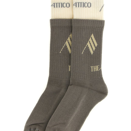The Attico Gray Cotton Socks The Attico