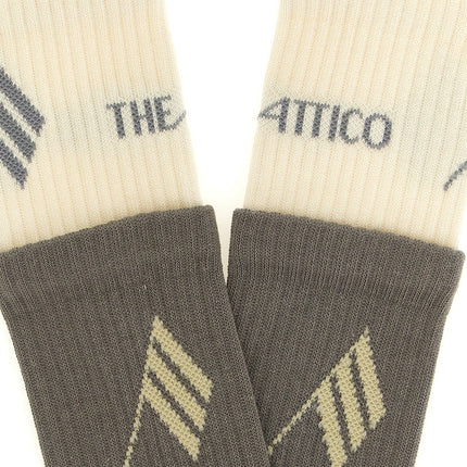The Attico Gray Cotton Socks The Attico