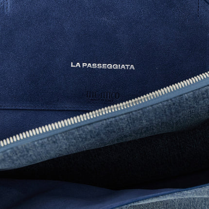 The Attico Blue Cotton Shoulder Bag