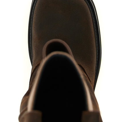 The Attico Brown Calf Leather Bos Taurus Over The Knee