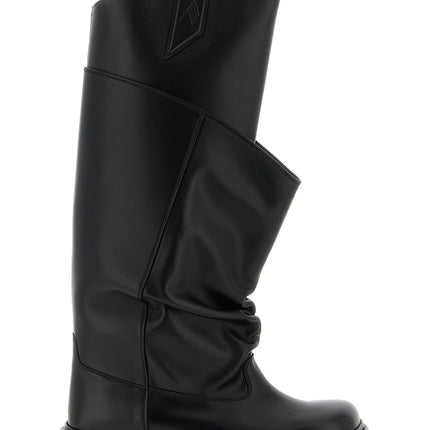 The Attico Black Calfskin Over The Knee The Attico