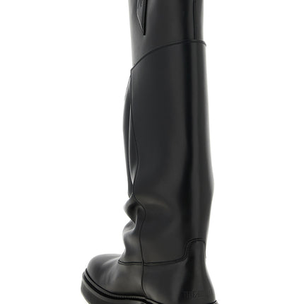 The Attico Black Calfskin Over The Knee The Attico