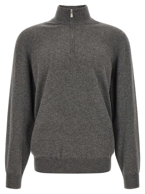 Brunello Cucinelli Gray Cashmere Cardigan