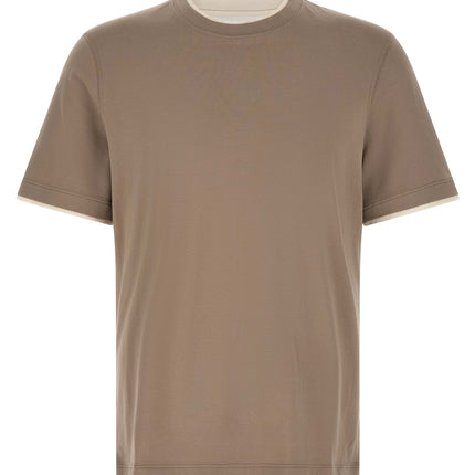 Brunello Cucinelli Gray Cotton T-Shirt