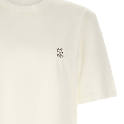 Brunello Cucinelli White Cotton T-Shirt