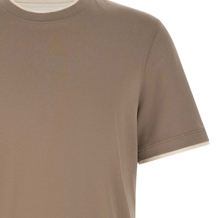 Brunello Cucinelli Gray Cotton T-Shirt