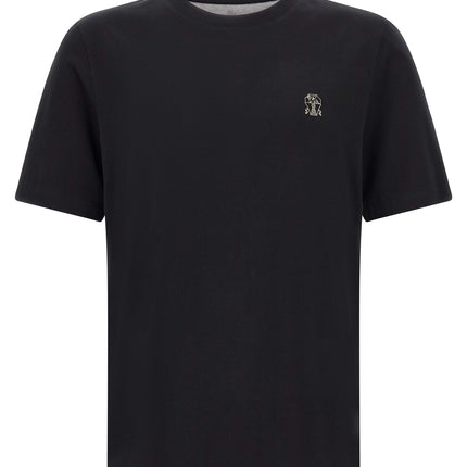 Brunello Cucinelli Black Cotton T-Shirt