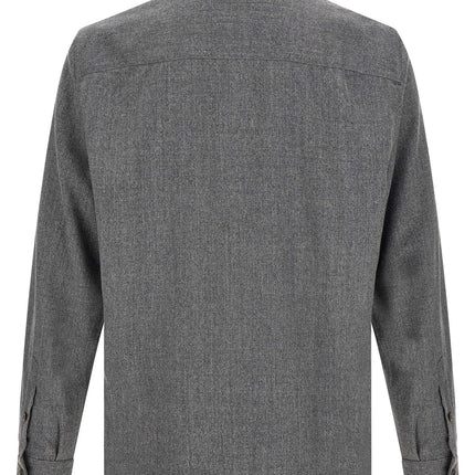 Brunello Cucinelli Gray Virgin Wool Blouse Brunello Cucinelli