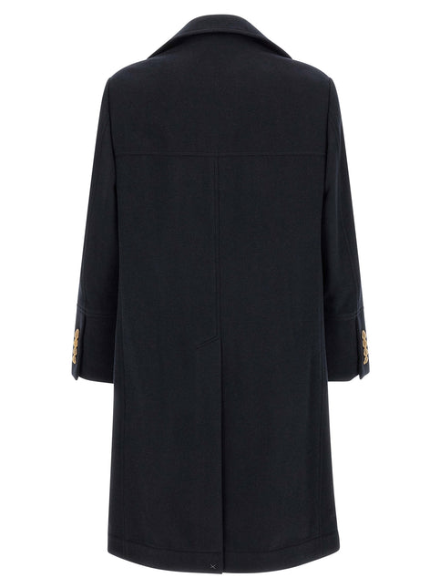Brunello Cucinelli Blue Cashmere Coat Brunello Cucinelli