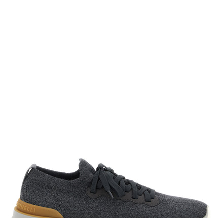 Brunello Cucinelli Gray Cotton Athletic Sneakers