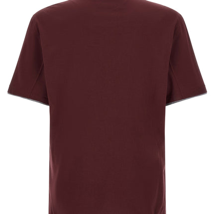 Brunello Cucinelli Bordeaux Cotton T-Shirt