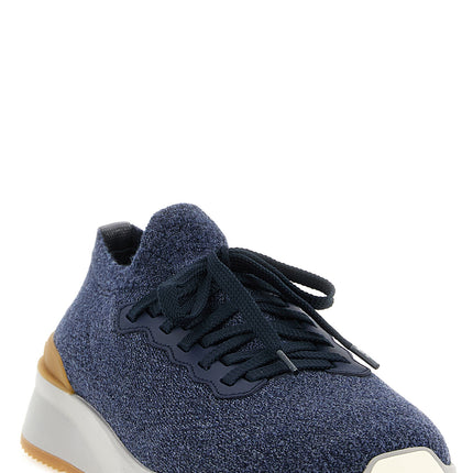 Brunello Cucinelli Blue Wool Athletic Sneakers