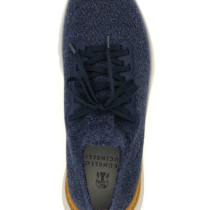 Brunello Cucinelli Blue Wool Athletic Sneakers