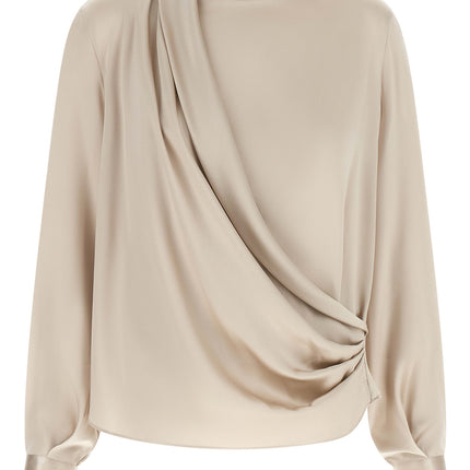 Brunello Cucinelli Beige Silk Blouse