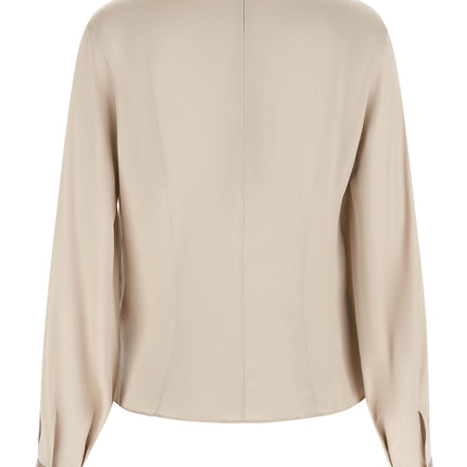 Brunello Cucinelli Beige Silk Blouse