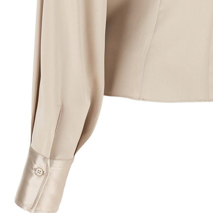 Brunello Cucinelli Beige Silk Blouse