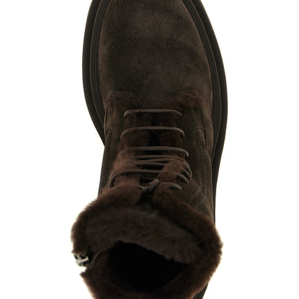 Brunello Cucinelli Brown Calfskin Lace-Up Boots