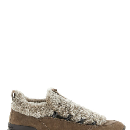 Brunello Cucinelli Brown Calfskin Chunky Sneakers