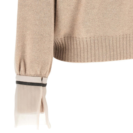 Brunello Cucinelli Beige Cashmere Cardigan