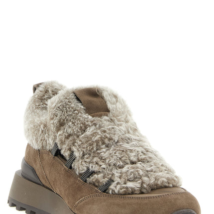 Brunello Cucinelli Brown Calfskin Chunky Sneakers