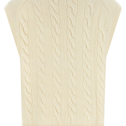Polo Ralph Lauren White Wool Sleeveless Jacket