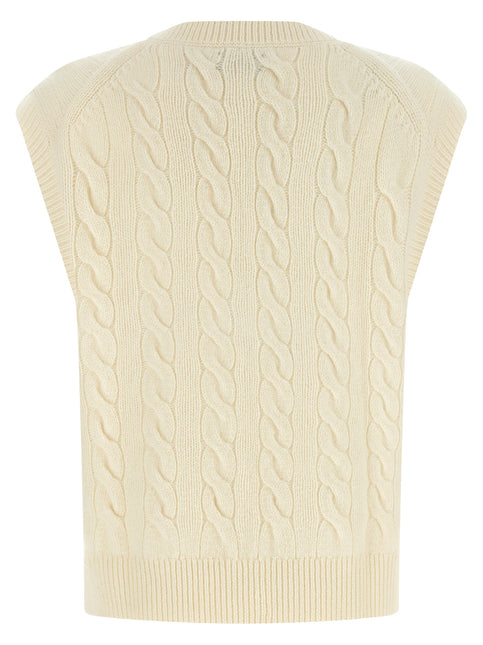 Polo Ralph Lauren White Wool Sleeveless Jacket