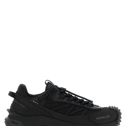 Moncler Black Leather Athletic Sneakers