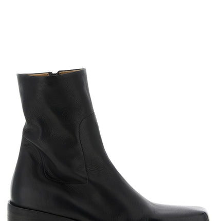 Marsell Black Calfskin Ankle Boots