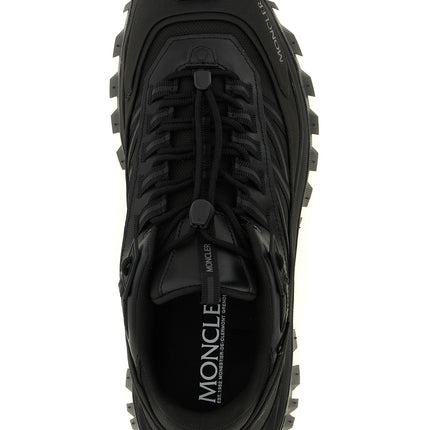 Moncler Black Leather Athletic Sneakers