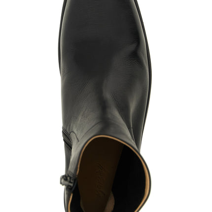 Marsell Black Calfskin Ankle Boots