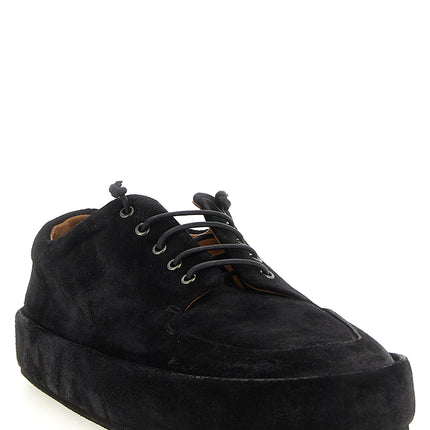 Marsell Black Calfskin Oxfords And Derbies