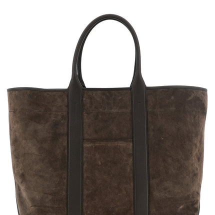 Tom Ford Brown Calfskin Tote Bag