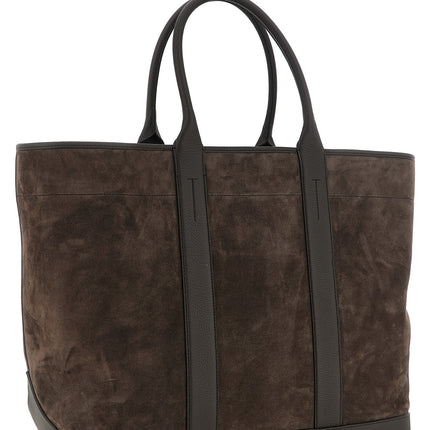 Tom Ford Brown Calfskin Tote Bag