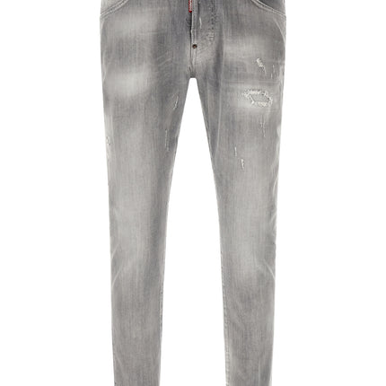 Dsquared² Gray Cotton Tapered Jeans