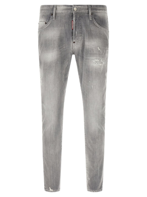 Dsquared² Gray Cotton Tapered Jeans