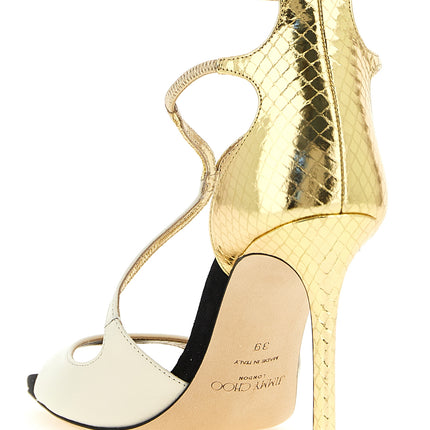 Jimmy Choo Multicolor Leather Stiletto Heel Sandals