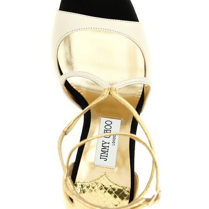 Jimmy Choo Multicolor Leather Stiletto Heel Sandals