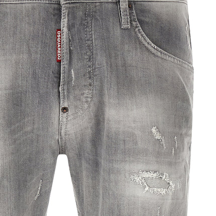 Dsquared² Gray Cotton Tapered Jeans