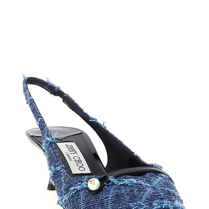 Jimmy Choo Multicolor Tencel Mid Heel Pumps