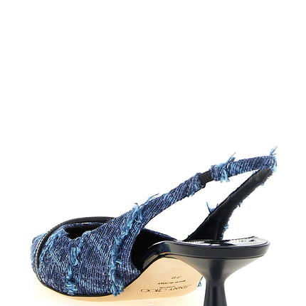 Jimmy Choo Multicolor Tencel Mid Heel Pumps