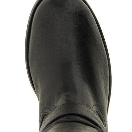 Jimmy Choo Black Leather Over The Knee
