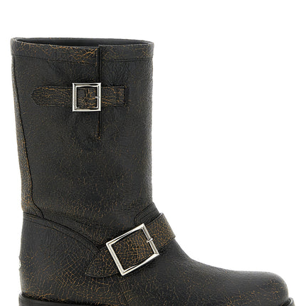 Jimmy Choo Black Leather Ankle Boots