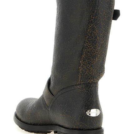 Jimmy Choo Black Leather Ankle Boots