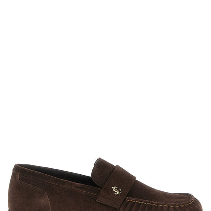 Jimmy Choo Brown Leather Slip-On Loafers
